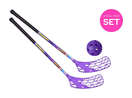 FLOORBEE DUO set Wizzy Rookie 36 Detský florbalový set
