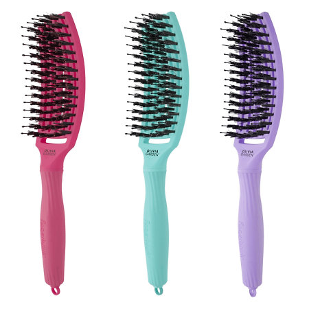 Olivia Garden Fingerbrush Combo Medium detangling brush with boar bristles