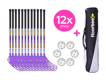 FLOORBEE Wizzy Rookie 36 set Floorball stick set
