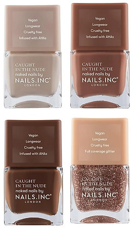 Nails Inc. London Caught In The Nude vegan nail polish in nude shades