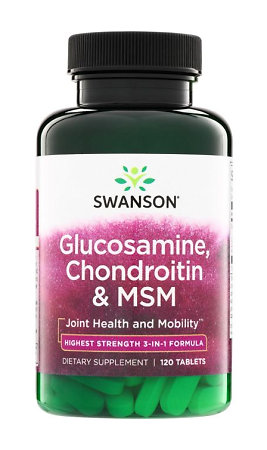 Swanson Glucosamine, Chondroitin & MSM Nahrungsergänzungsmittel mit Glucosamin, Chondroitin und MSM