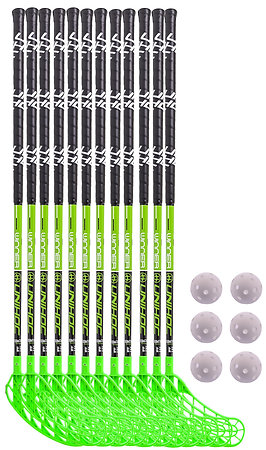 Unihoc Basic WINNER 12 sticks + 6 balls Florbalová sada