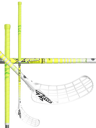 Zone floorball ZUPER RIPPLE Curve 1.0° 27 white/yellow Florbalová hokejka