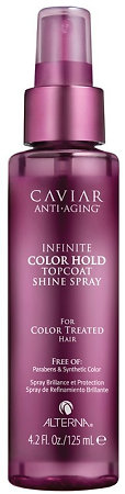 Alterna Caviar Infinite Color Hold Topcoat Shine Spray light spray for vibrancy of colour