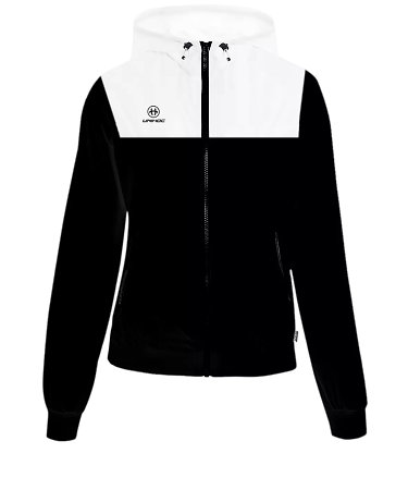 Unihoc TECHNIC windrunner white/black Mikina s kapucí