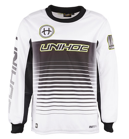 Unihoc INFERNO white/black Goalie jersey