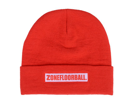 Zone floorball Beanie LOW KEY red/white Čepice